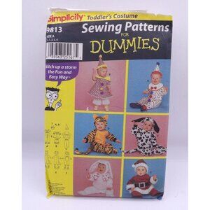 Simplicity Pattern #9813 Size 1/2-4 Unused, Uncut, Toddler Costumes ©2001